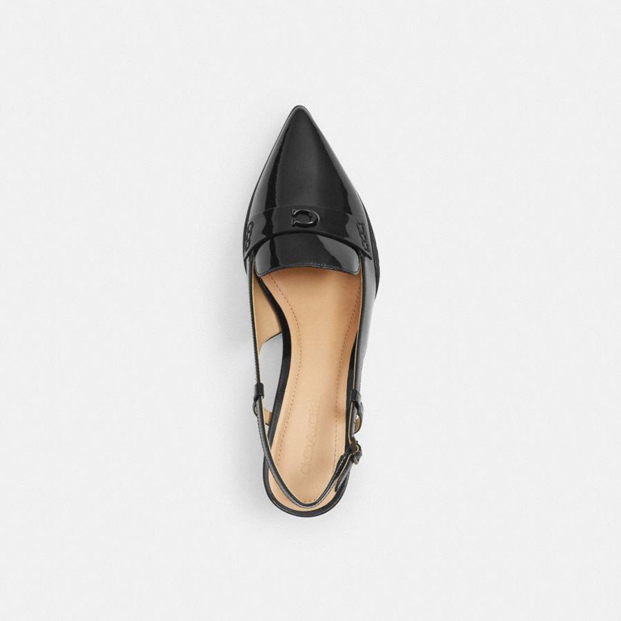 Saltos COACH Nikola Hybrid Slingback Feminino Pretas | 32108BPOZ