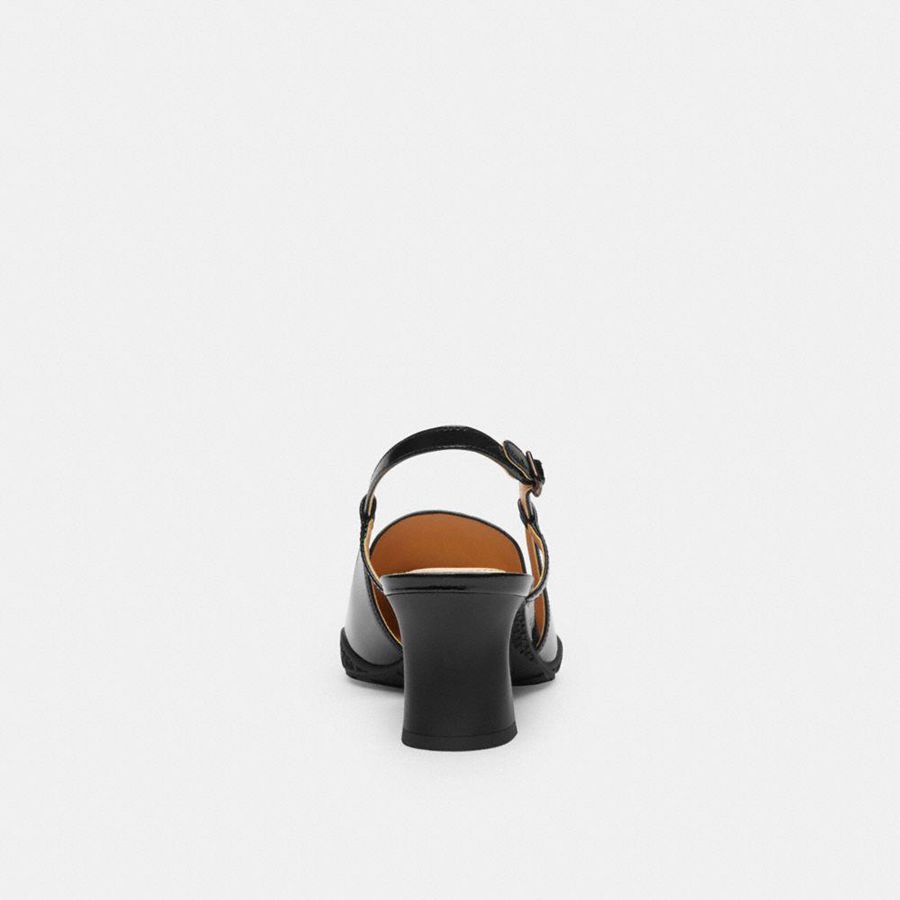 Saltos COACH Nikola Hybrid Slingback Feminino Pretas | 32108BPOZ
