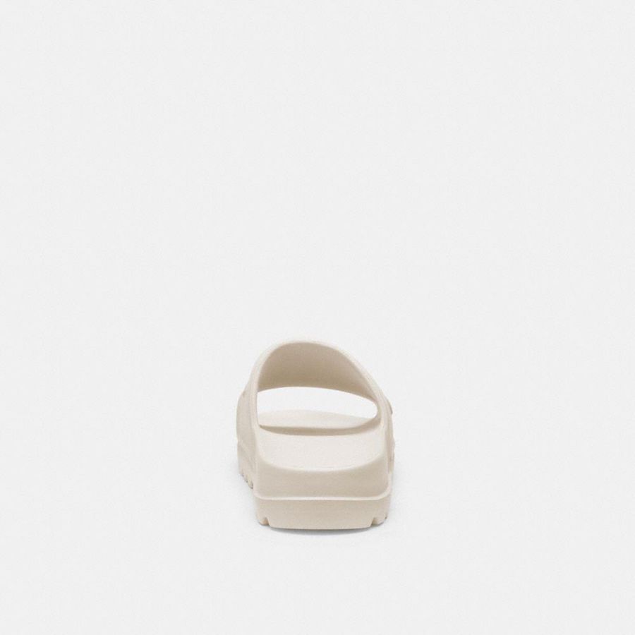 Sandálias COACH Jesse Slide Feminino Branco | 83024KFQJ