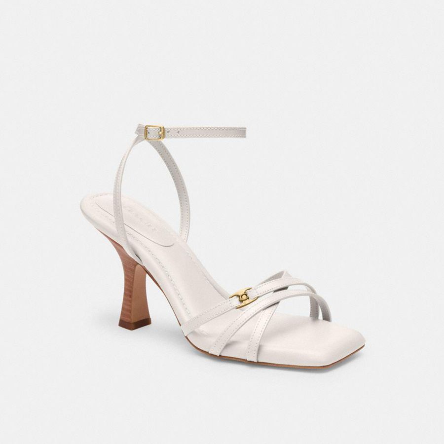 Sandálias COACH Kelsey Feminino Branco | 27508YGIV