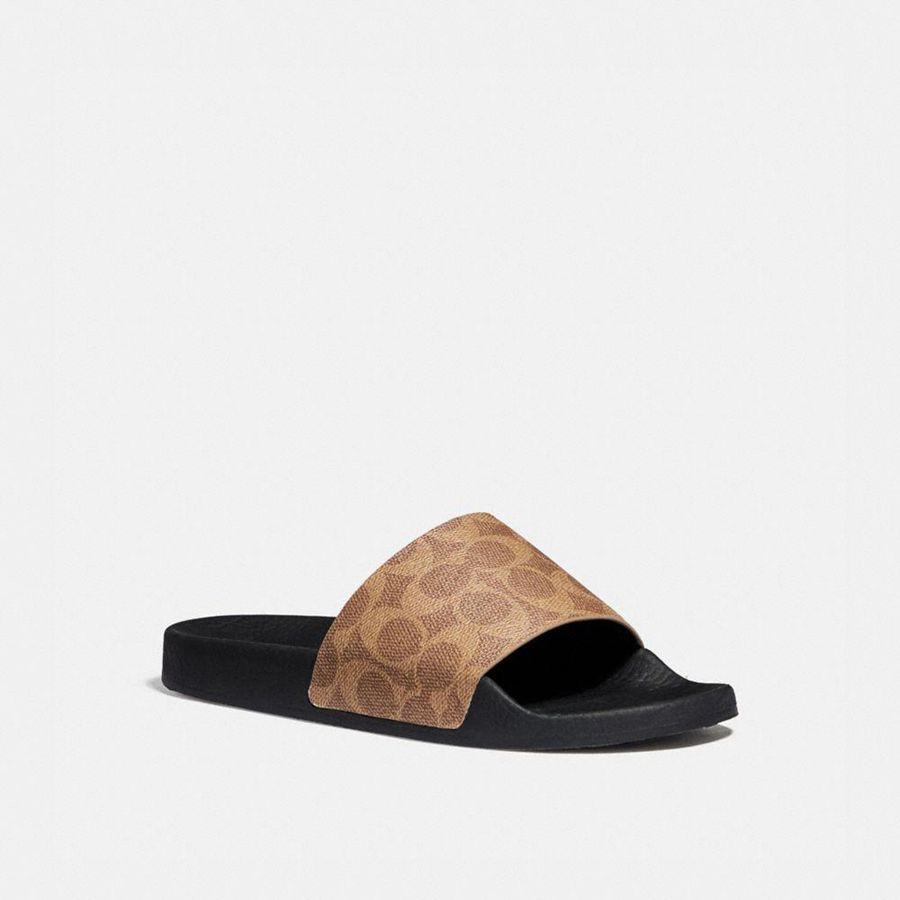 Sandálias COACH Udele Sport Slide In Signature Canvas Feminino Marrom | 69135BNIM