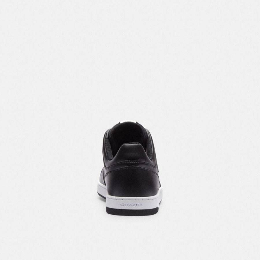 Tenis COACH C201 In Signature Canvas Masculino Pretas | 59732IGXC
