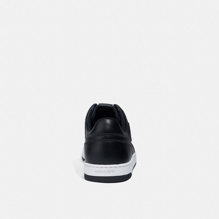 Tenis COACH C201 In Signature Canvas Masculino Pretas | 39086OJIT