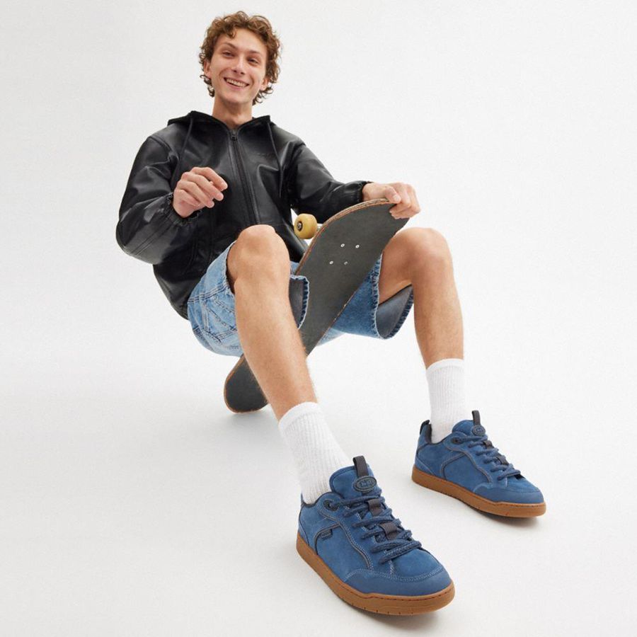 Tenis COACH C203 Masculino Azuis | 71896KZOL