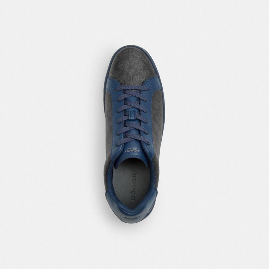 Tenis COACH High Line In Signature Canvas Masculino Cinzentas | 65932EWSQ