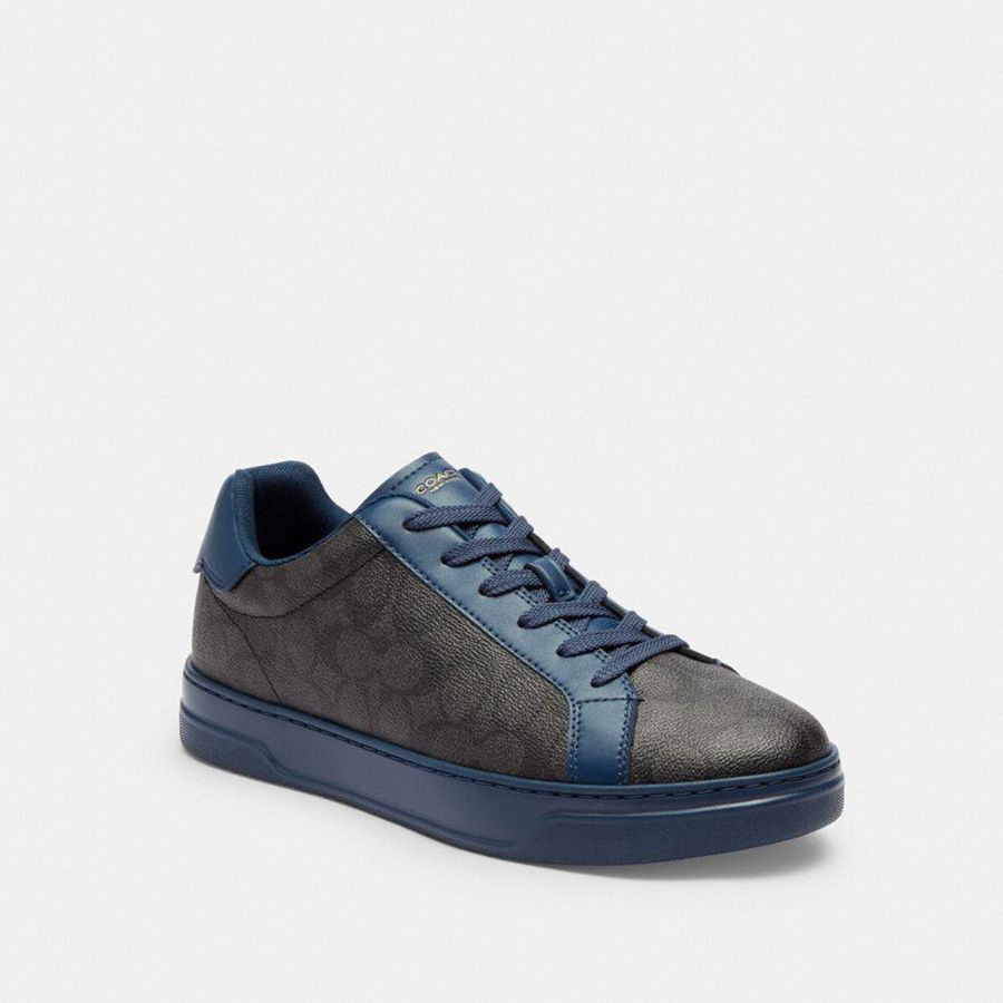 Tenis COACH High Line In Signature Canvas Masculino Cinzentas | 65932EWSQ