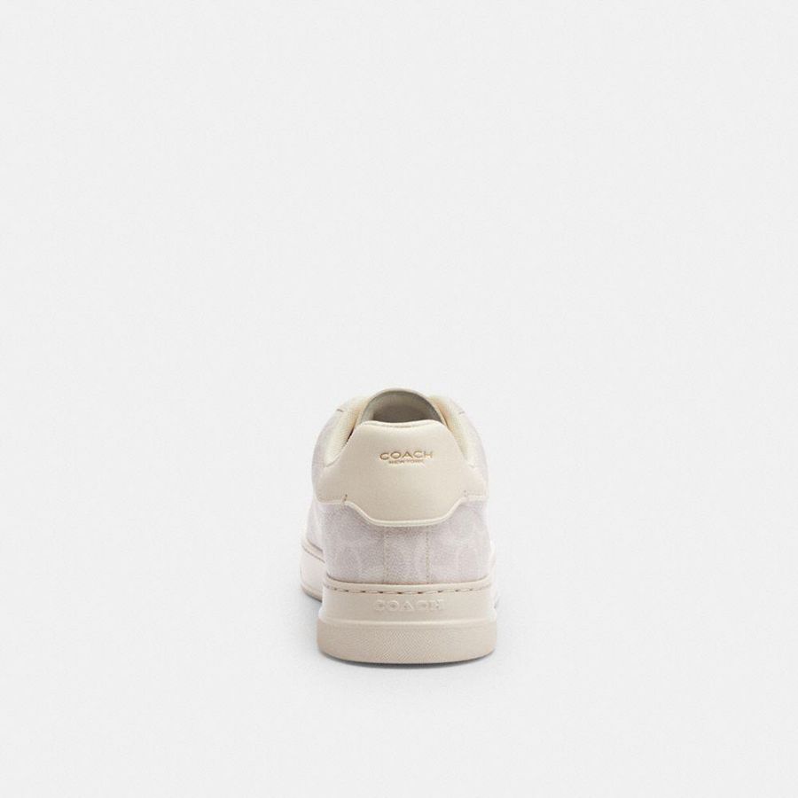 Tenis COACH High Line In Signature Canvas Masculino Branco | 93104LJQM