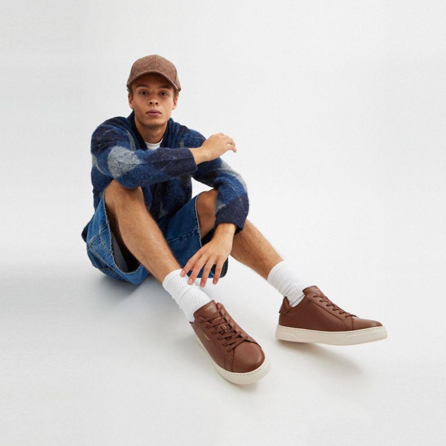 Tenis COACH High Line Masculino Marrom | 02958WFUQ