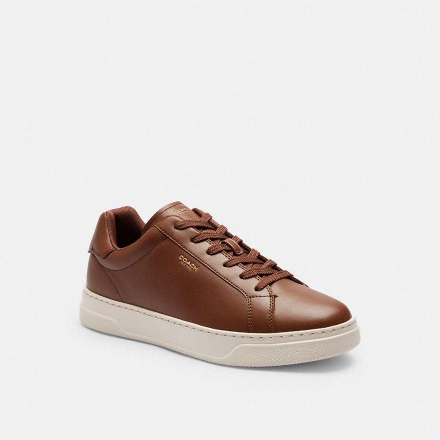 Tenis COACH High Line Masculino Marrom | 02958WFUQ