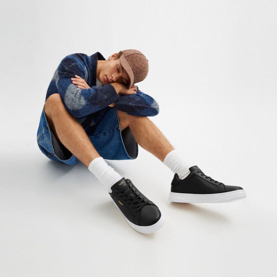 Tenis COACH High Line Masculino Pretas | 82761WDJU