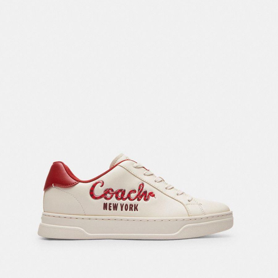 Tenis COACH New Year High Line With Coach Snake Script Feminino Branco | 72401RMJN