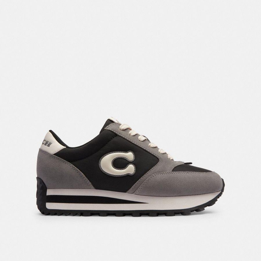 Tenis COACH Runner Feminino Pretas | 03726YASK