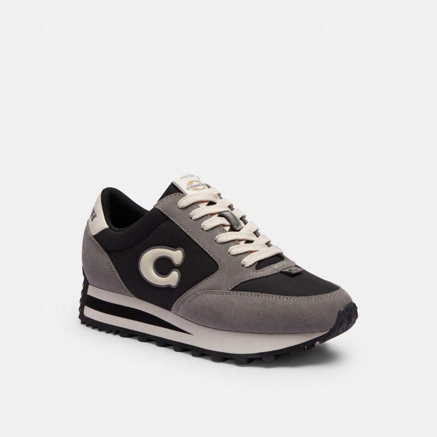 Tenis COACH Runner Masculino Pretas | 34826VSDY