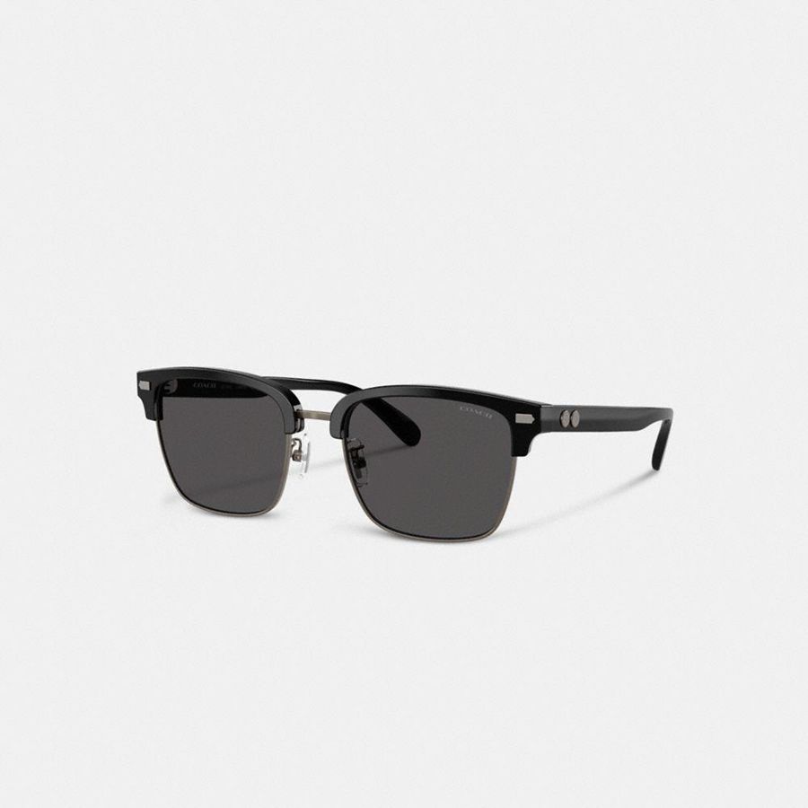 Óculos de Sol COACH Rogue Retro Masculino Pretas | 04639URGC